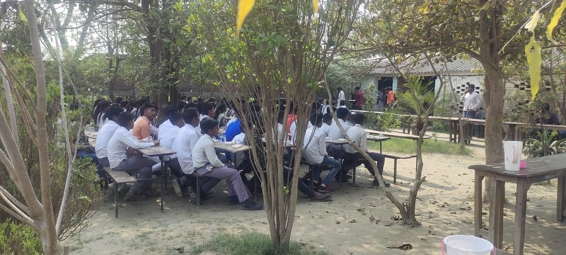 Benches carried out for the morning class